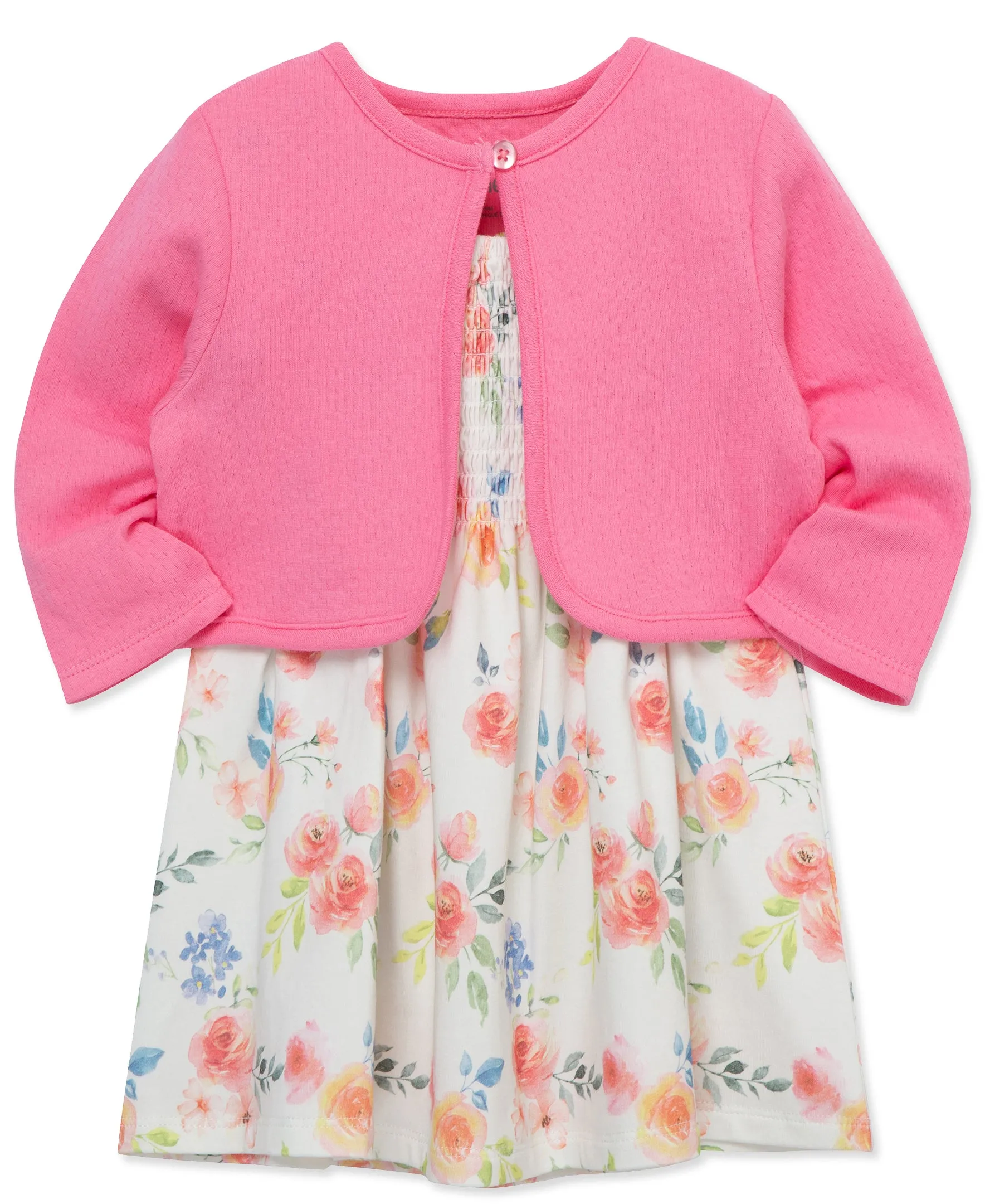 Rose Knit Dress Set (2T-4T)