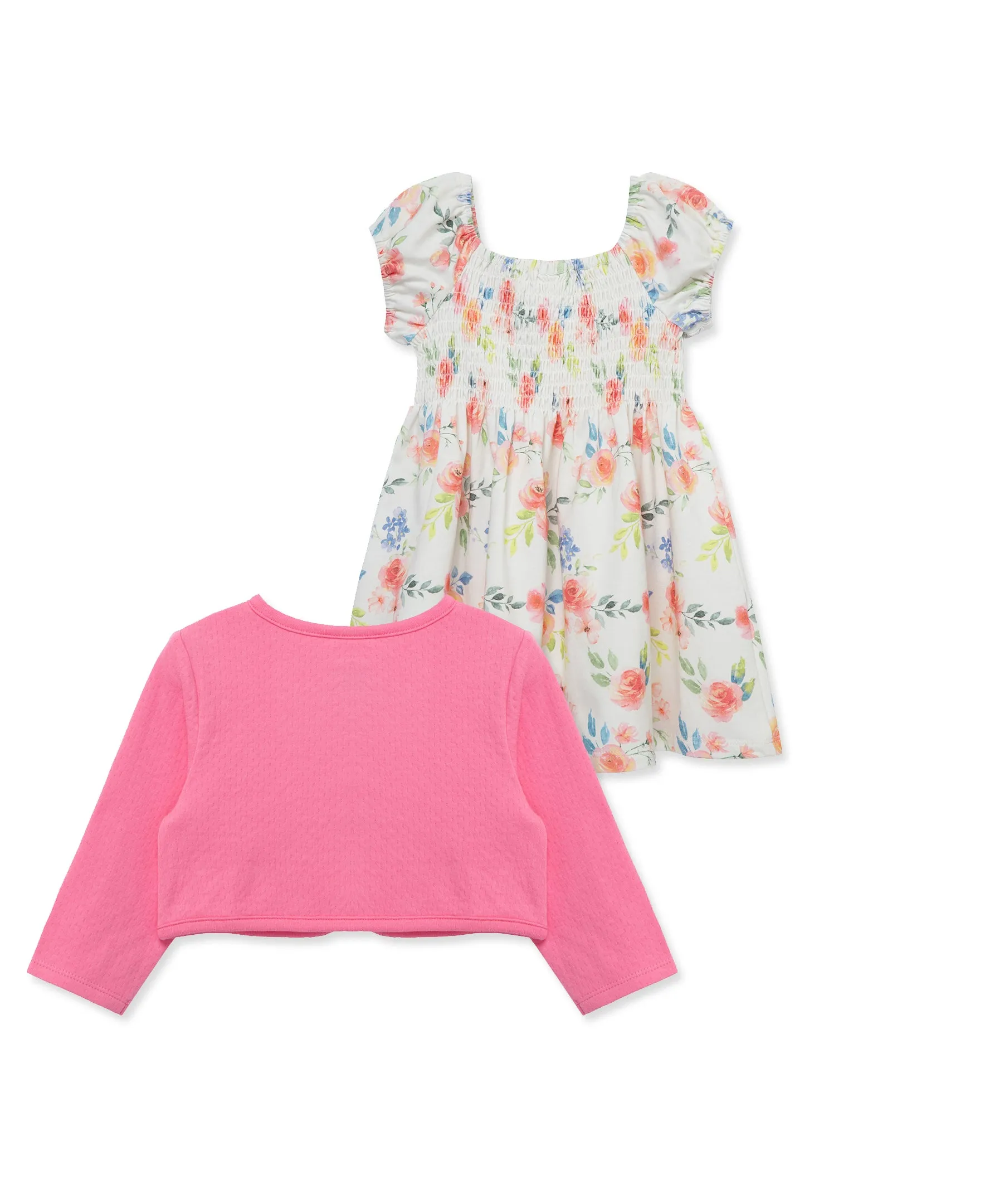 Rose Knit Dress Set (2T-4T)