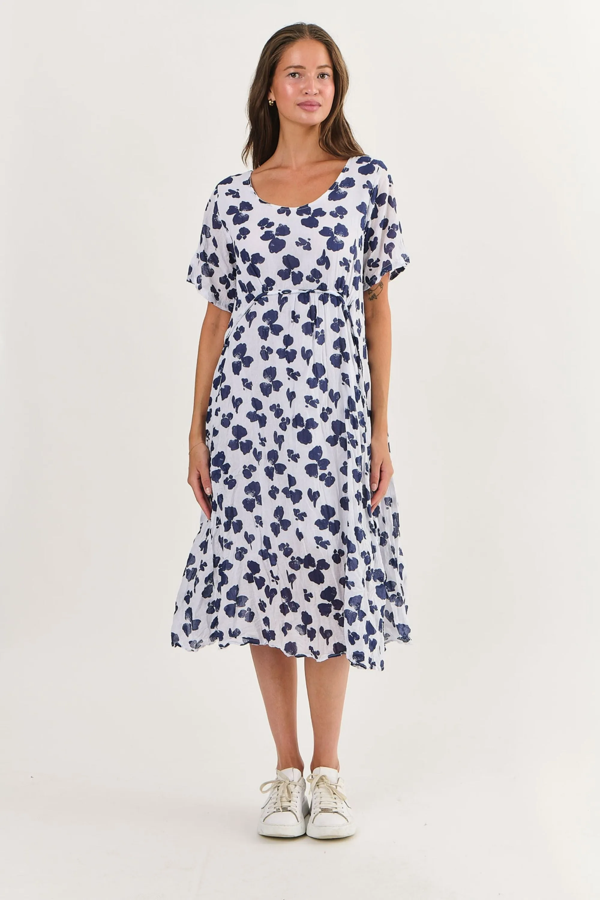 ROUND NECK COTTON DRESS - P150