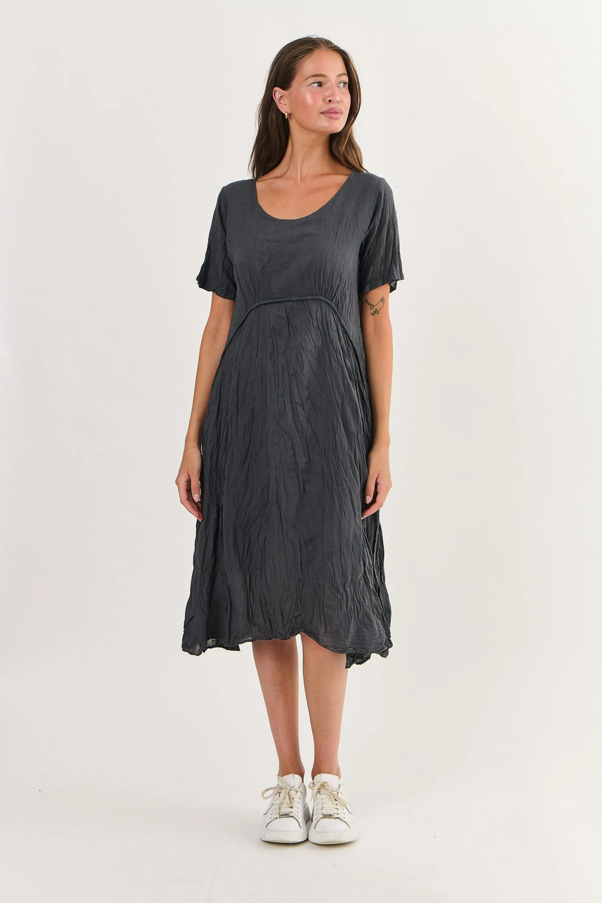 ROUND NECK COTTON DRESS - P150
