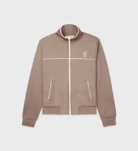 Runner Track Jacket - Espresso/White
