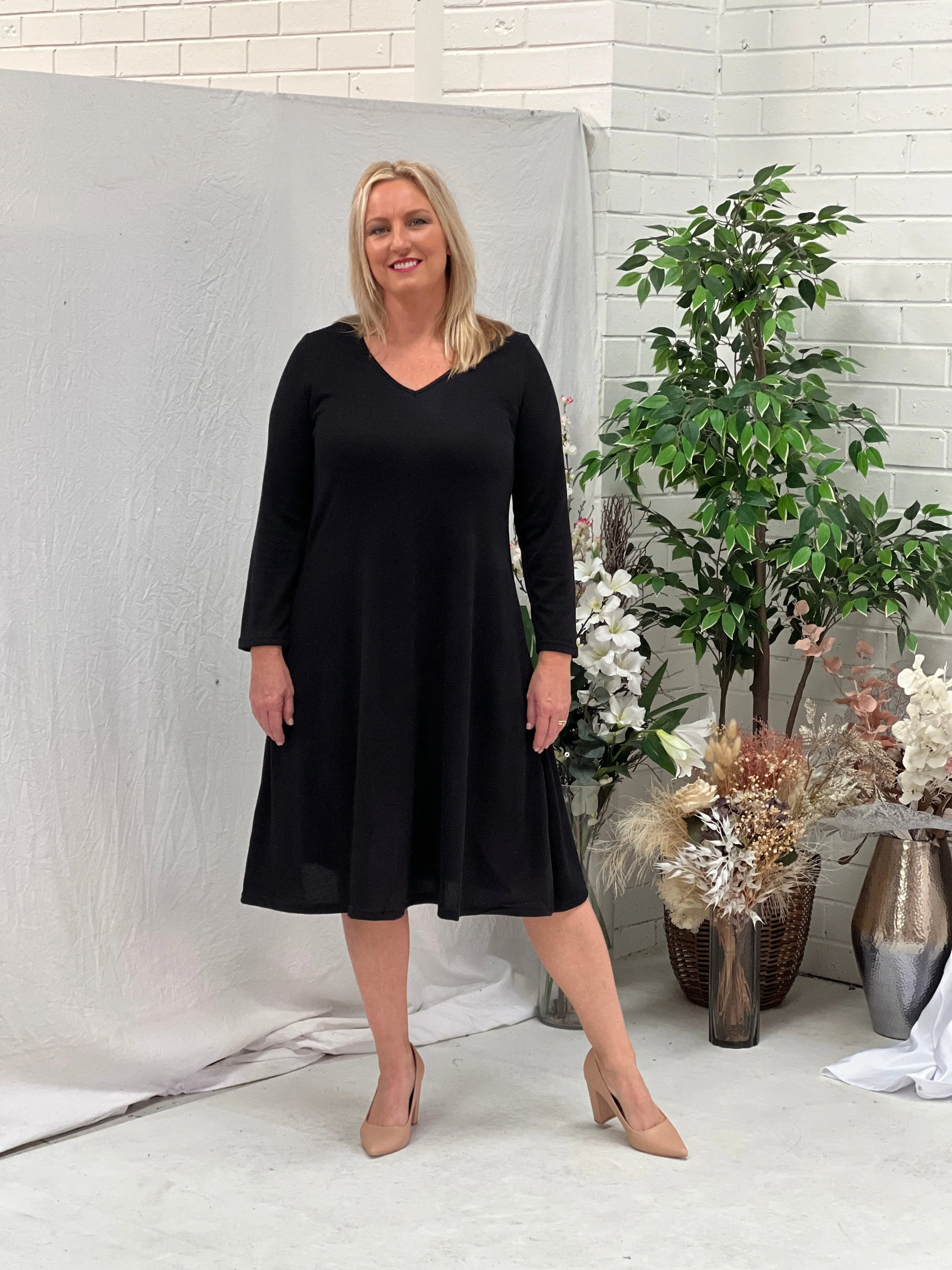 Ryhope Black Knit Dress