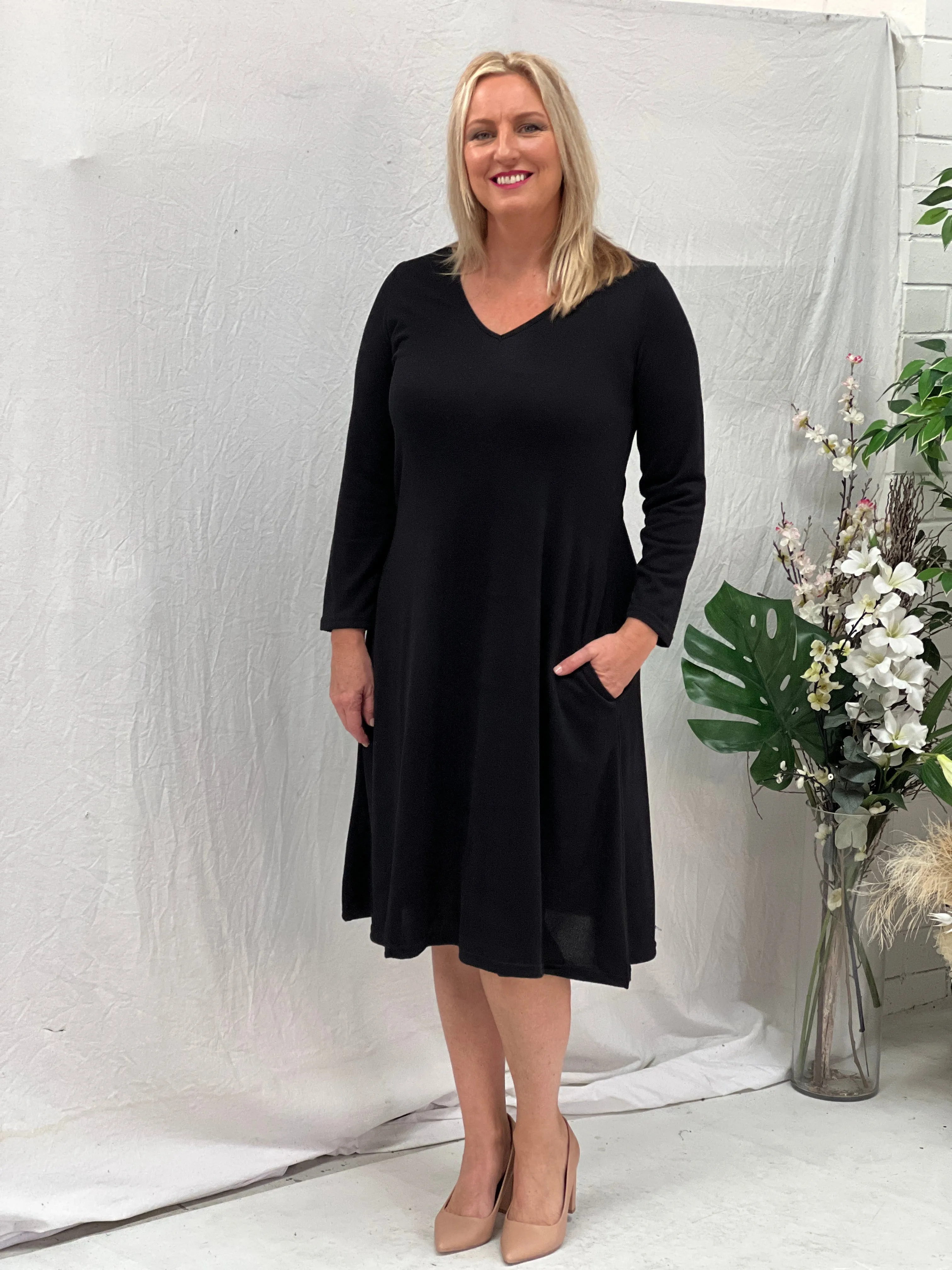 Ryhope Black Knit Dress