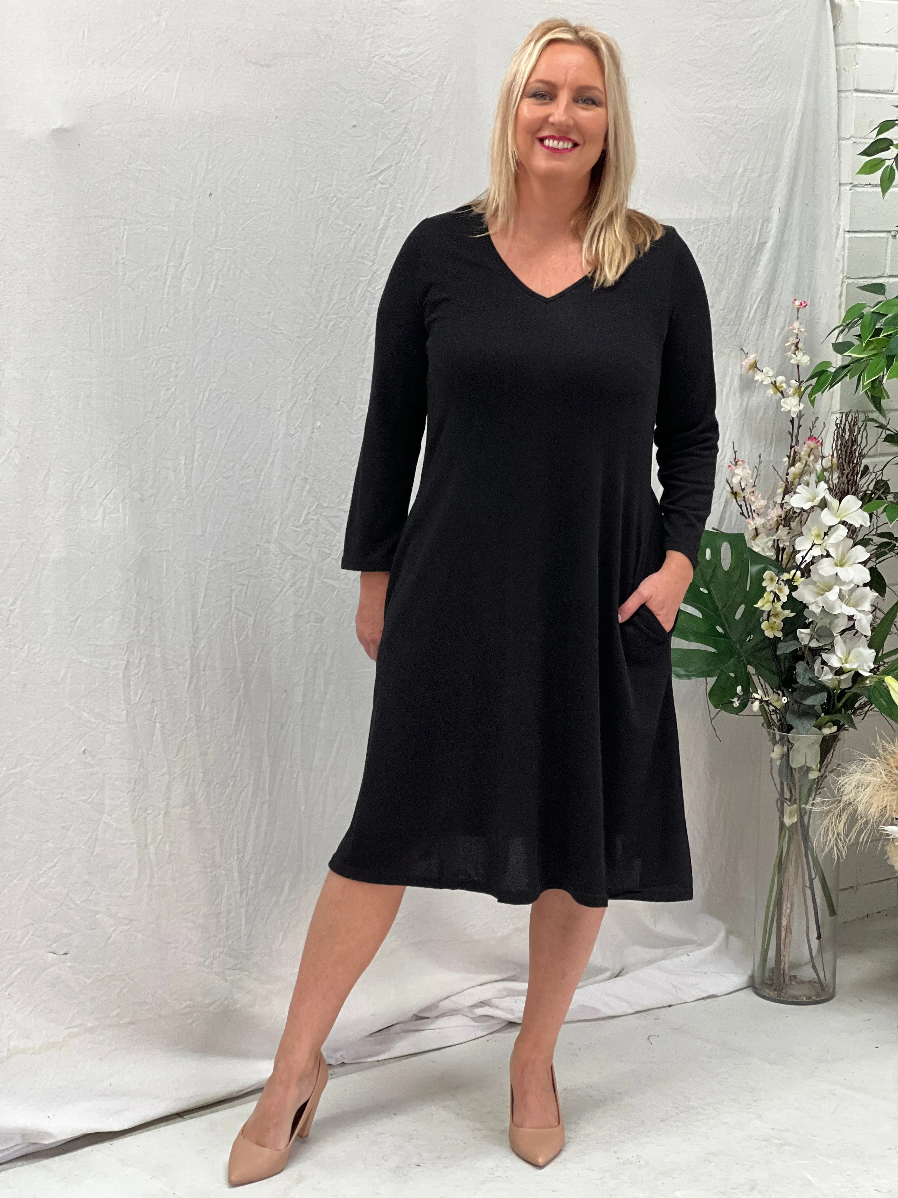Ryhope Black Knit Dress