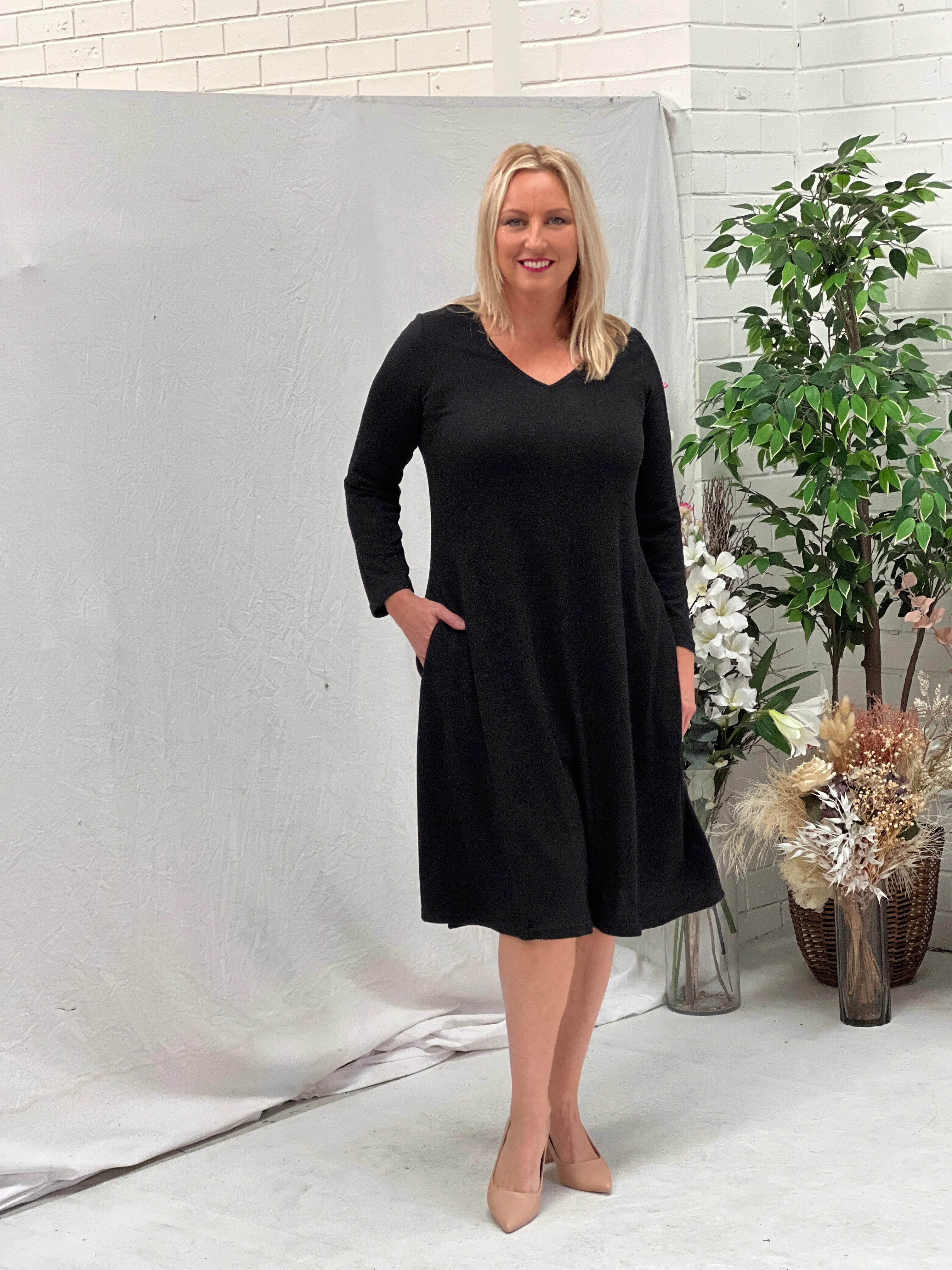 Ryhope Black Knit Dress