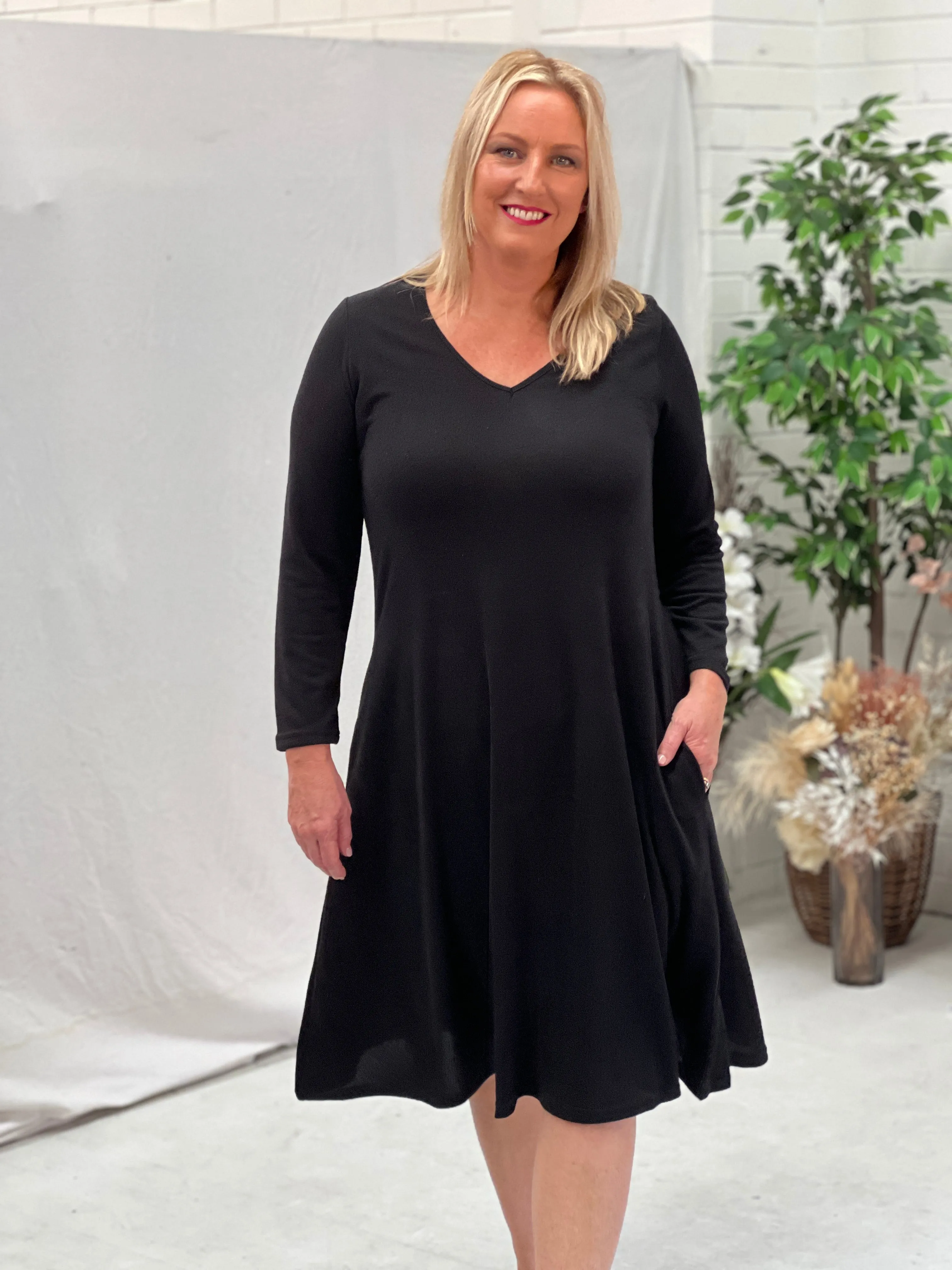 Ryhope Black Knit Dress