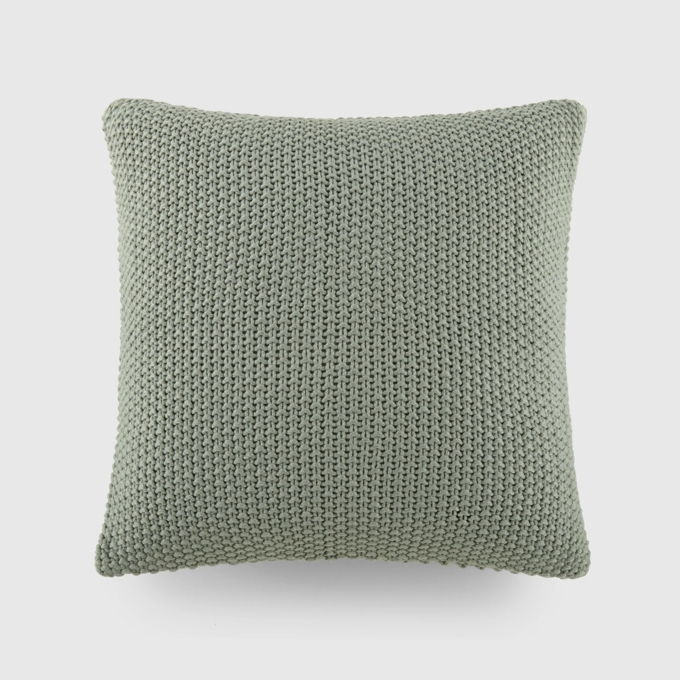 Seed Stitch Knit Throw Pillow Cover and Insert