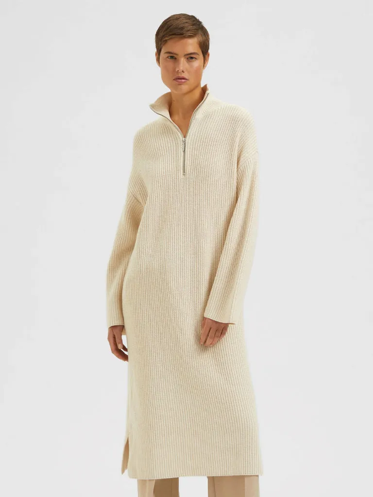 Selected Femme Fela Knit Dress in Birch