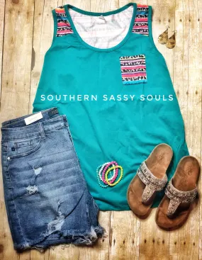 Serape Leopard Tank