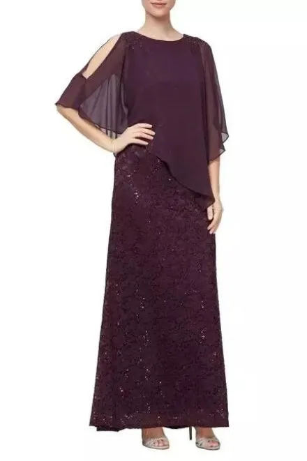 SL Fashion Popover Dress with Beaded Shoulder Detail and Asymmetric Overlay - Wholesale