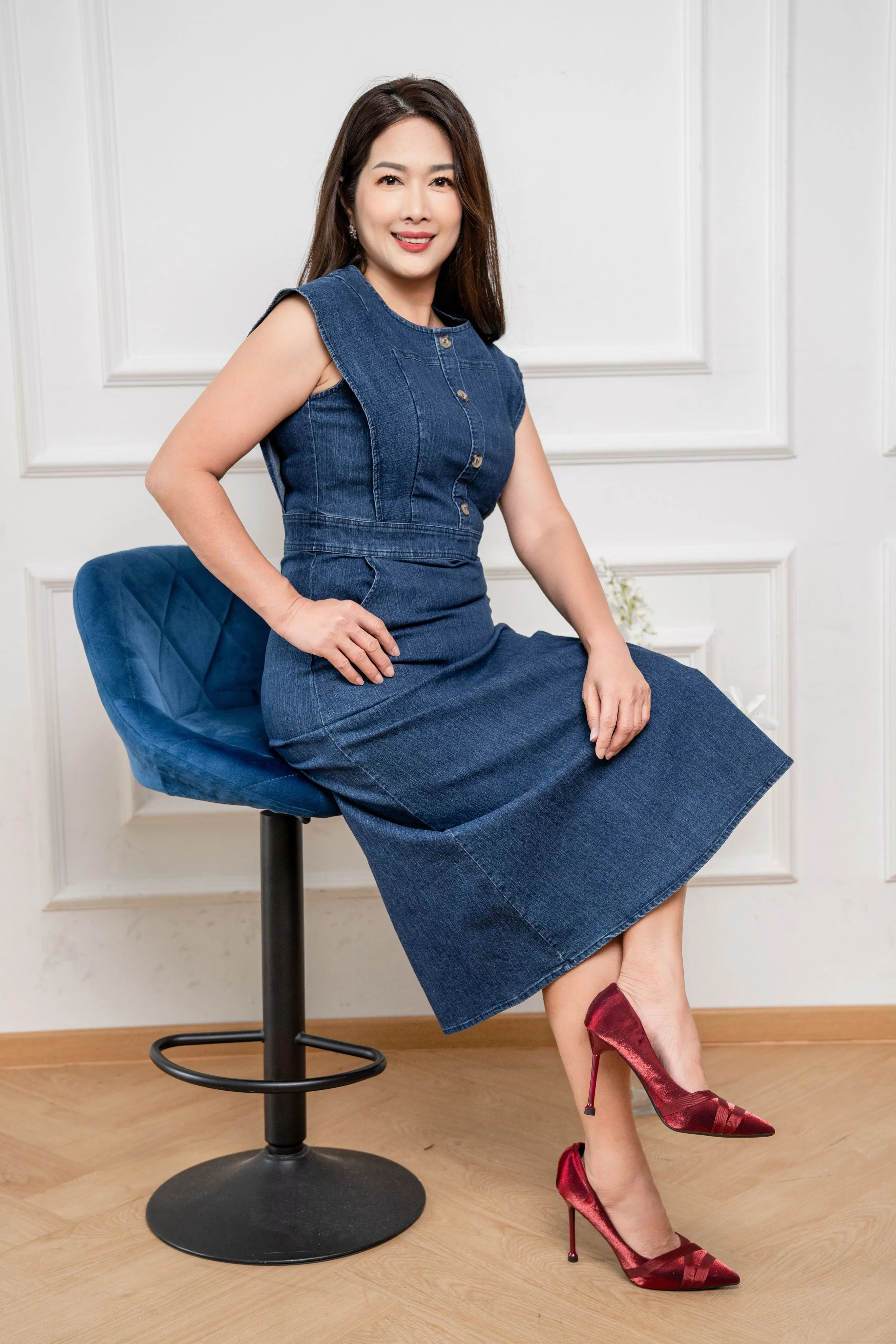 Sleeveless Denim Dress