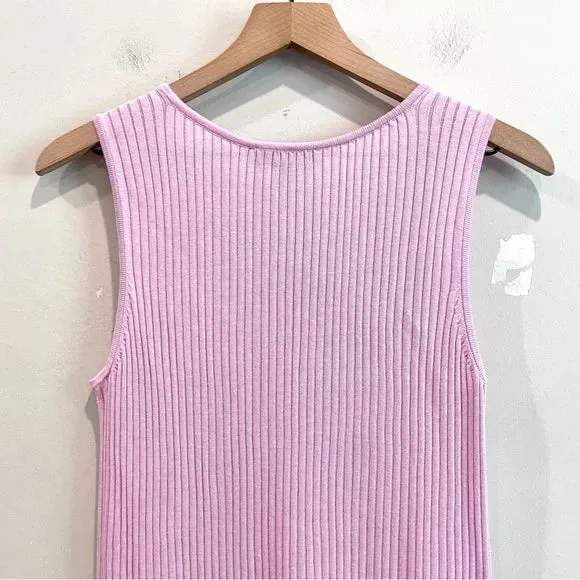 Sleeveless Ribbed Knit Top