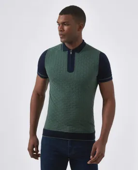 Slim Fit Knitted Cotton Polo Shirt