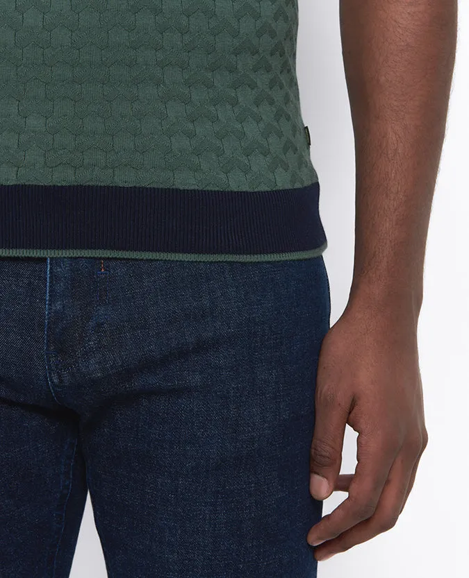 Slim Fit Knitted Cotton Polo Shirt