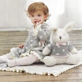 Soft Grey Knit Cotton Sweater Dress with Legging