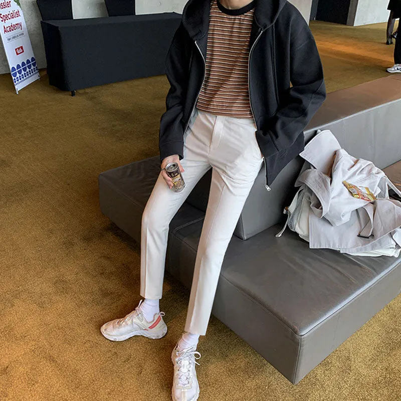 Solid Hooded Cardigan Track Jacket