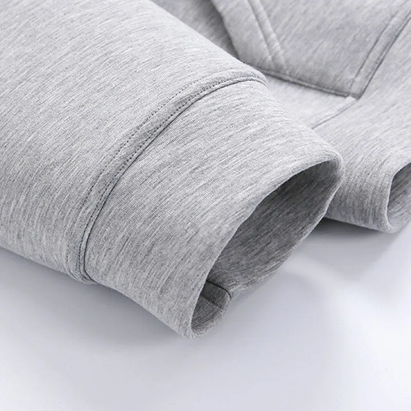 Solid Hooded Cardigan Track Jacket
