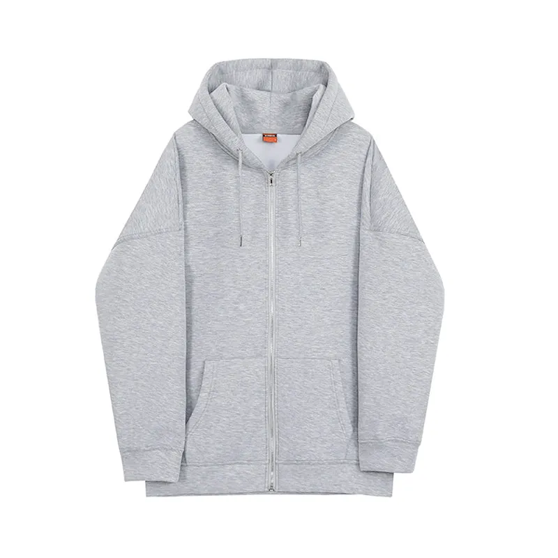 Solid Hooded Cardigan Track Jacket