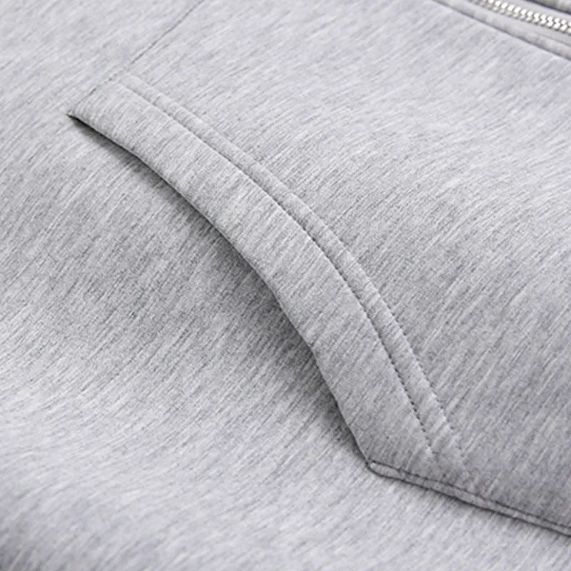 Solid Hooded Cardigan Track Jacket