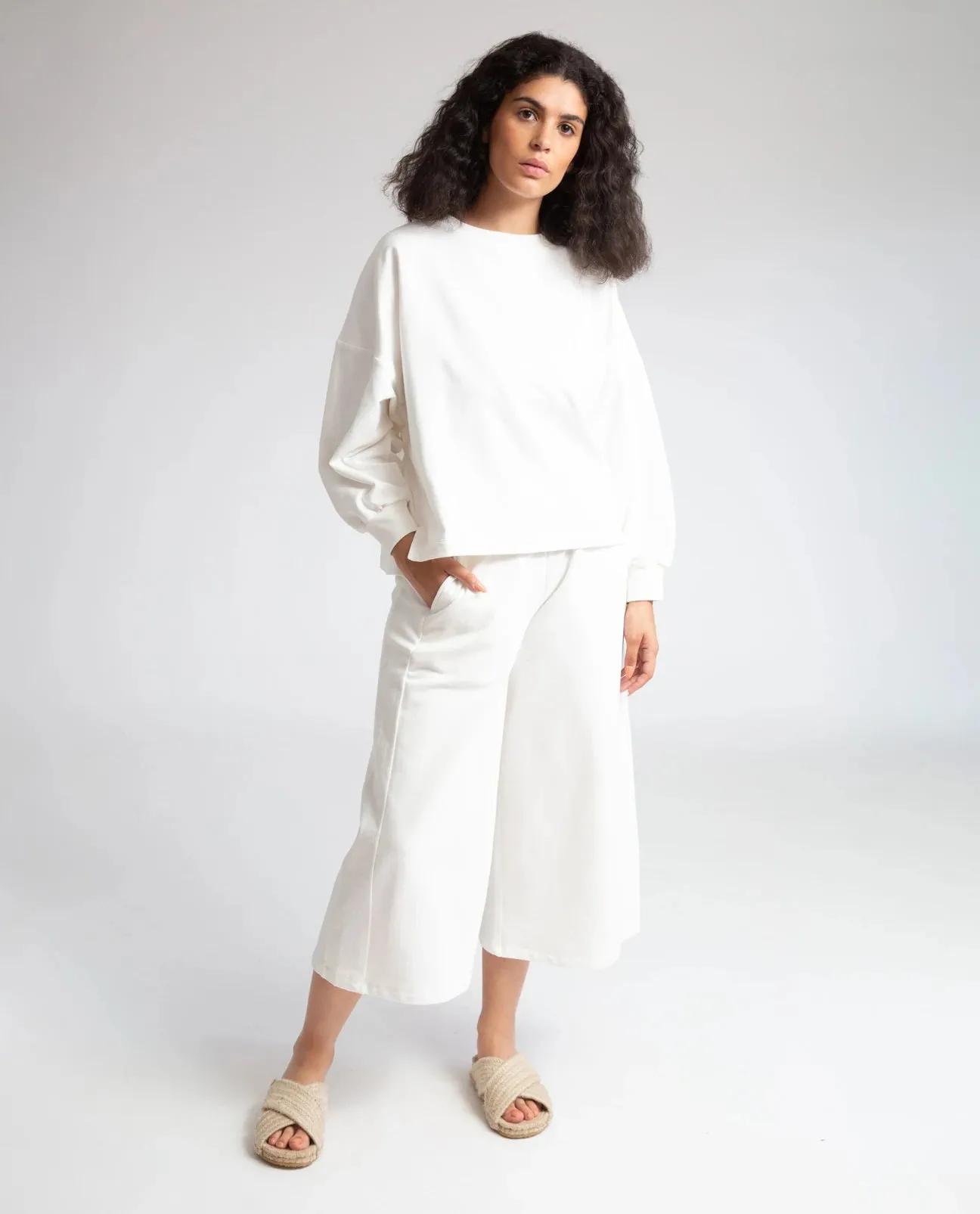 sweat culotte - nicky - ivory