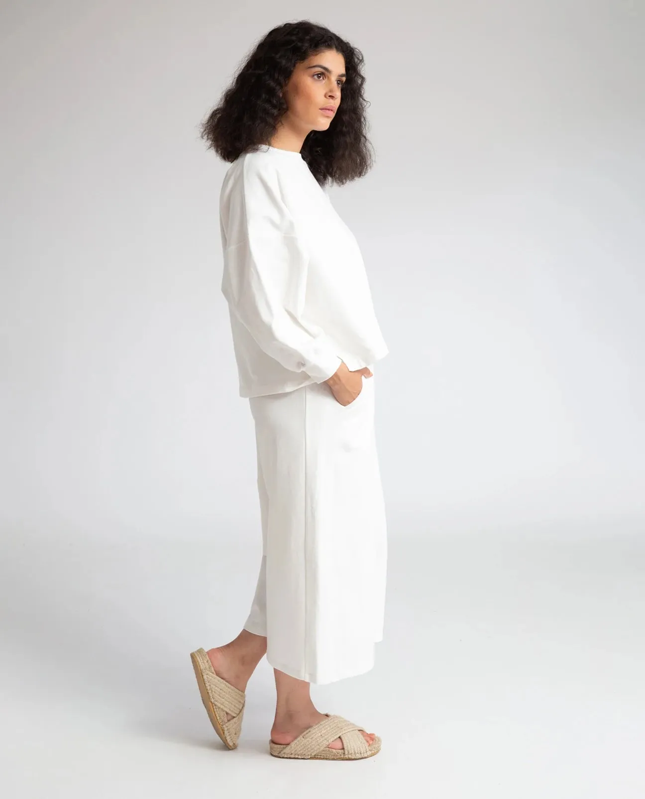 sweat culotte - nicky - ivory
