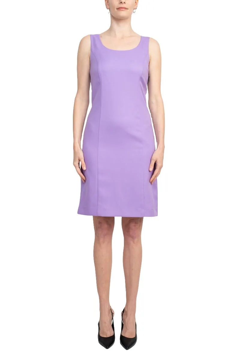 Tahari ASL Scoop Neck Sleeveless Zipper Back With Matching 3/4 Sleeves Jacket
