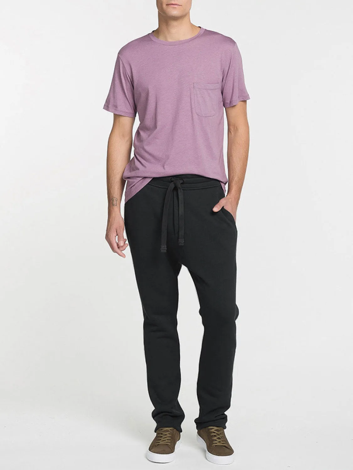 Tapered Loose-Fit Organic Cotton Sweatpants Meteorite Grey