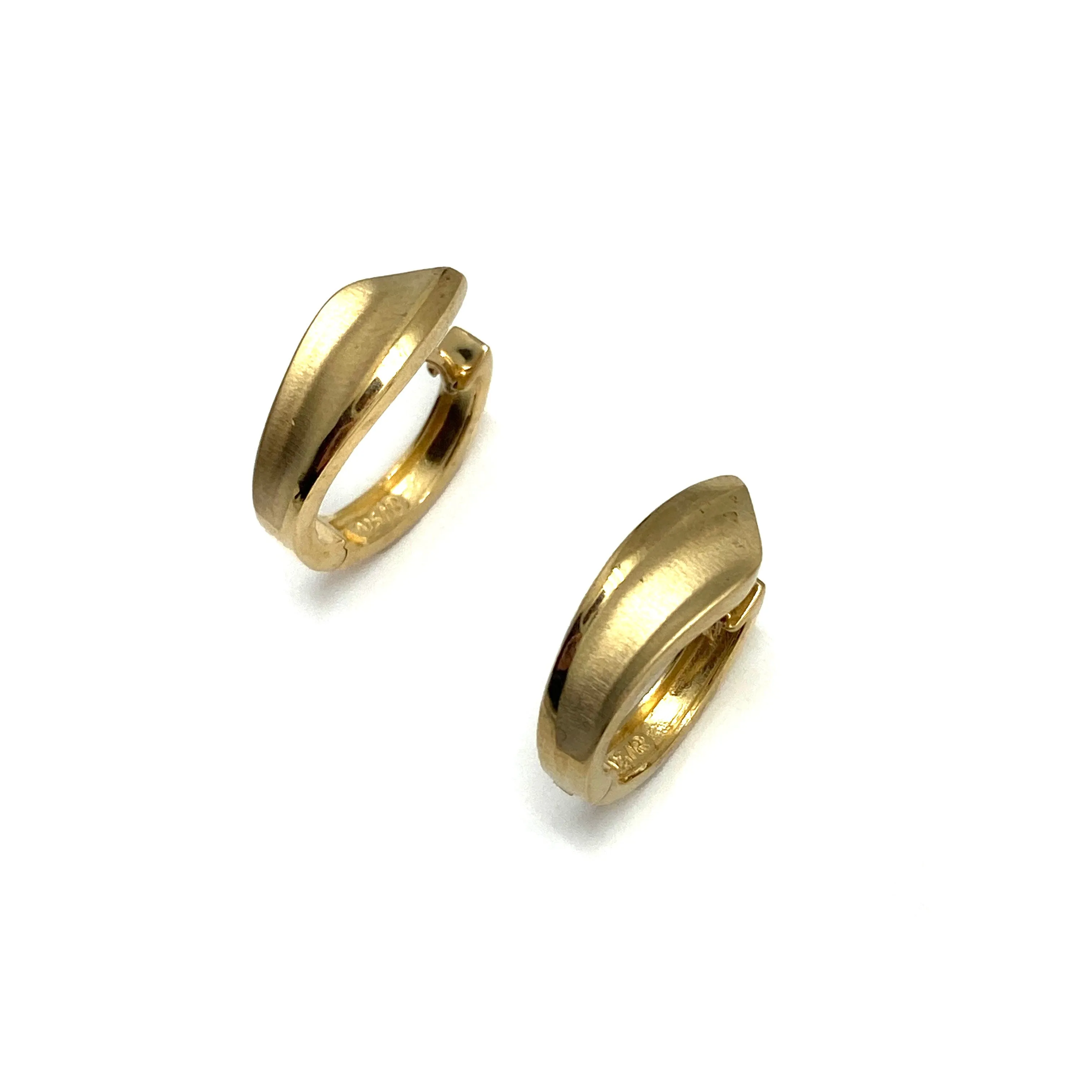 Thick Gold Huggie Earrings
