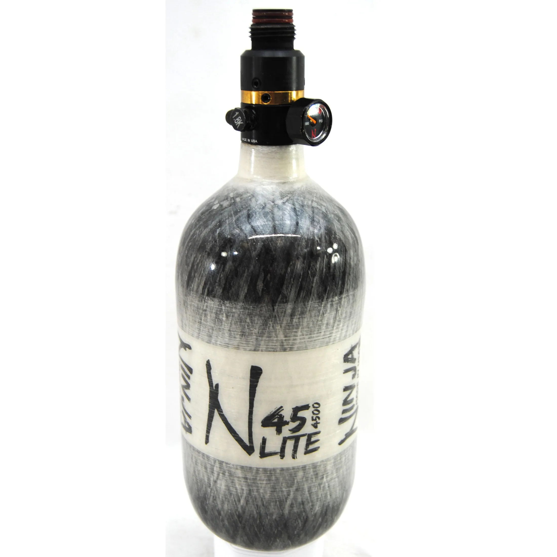 Used Ninja 45ci 4500psi HPA Tank - Pro V2 SLP Regulator - Ghost Grey