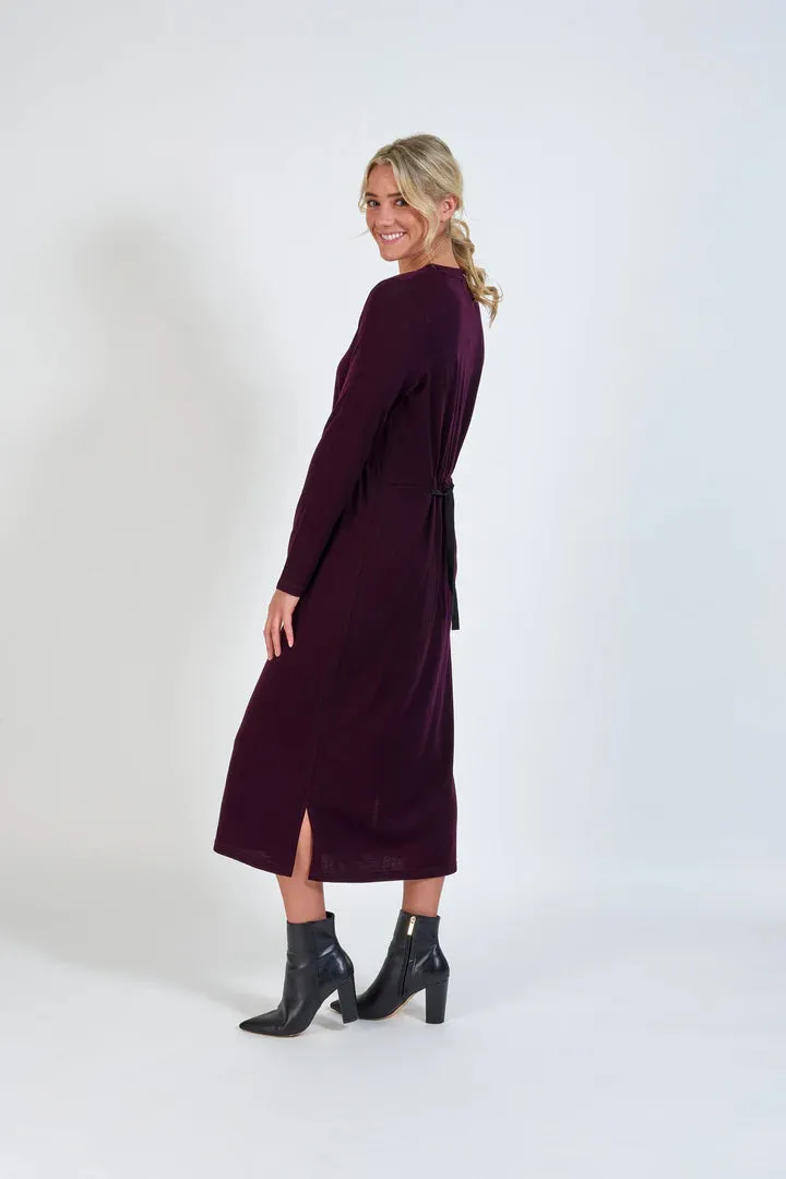 Vassalli Merino Round Neck Long Sleeve Dress