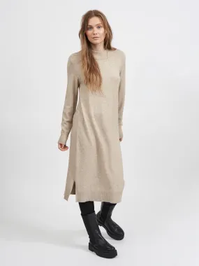 Veronica Crew neck midi dress (Natural Melange)