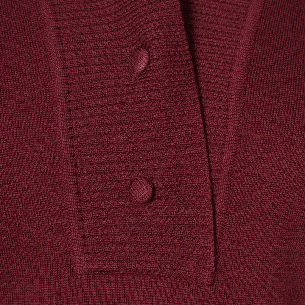 Vintage 1950s Deep Red Wool Knit Set