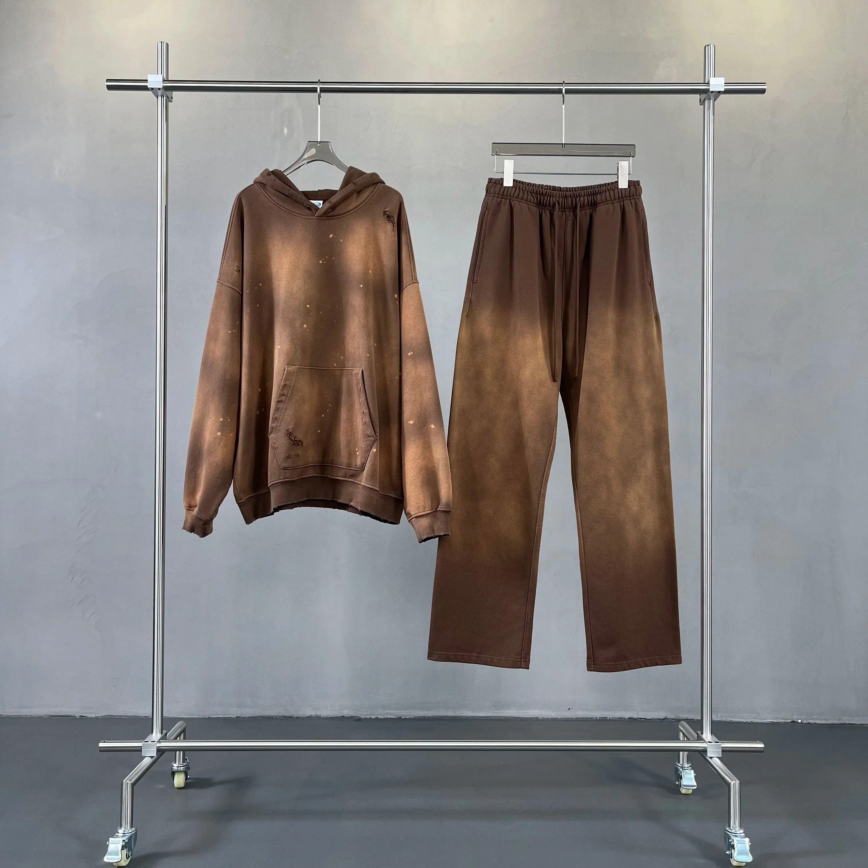 Vintage Dyed Hoodie Sweatpants Set