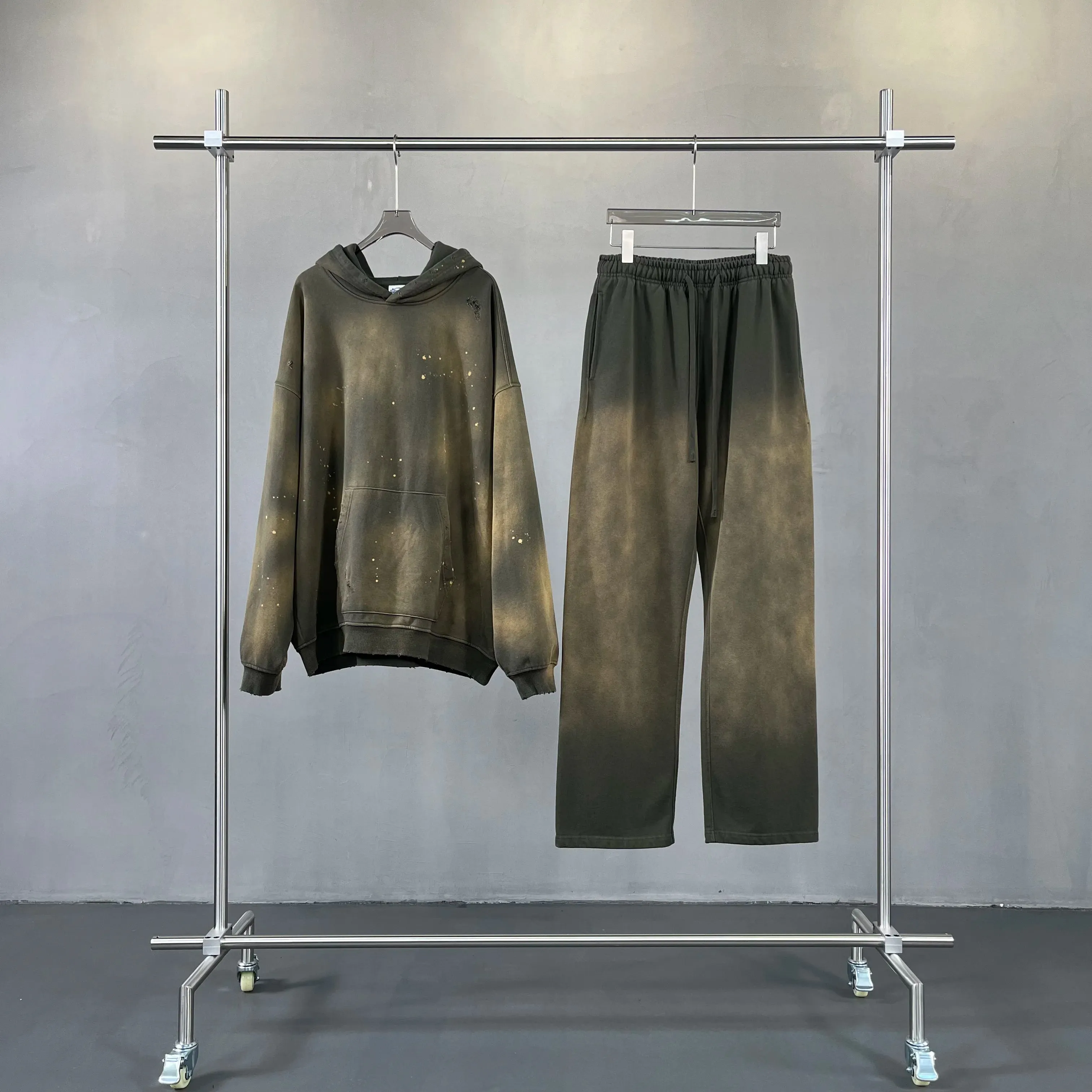 Vintage Dyed Hoodie Sweatpants Set