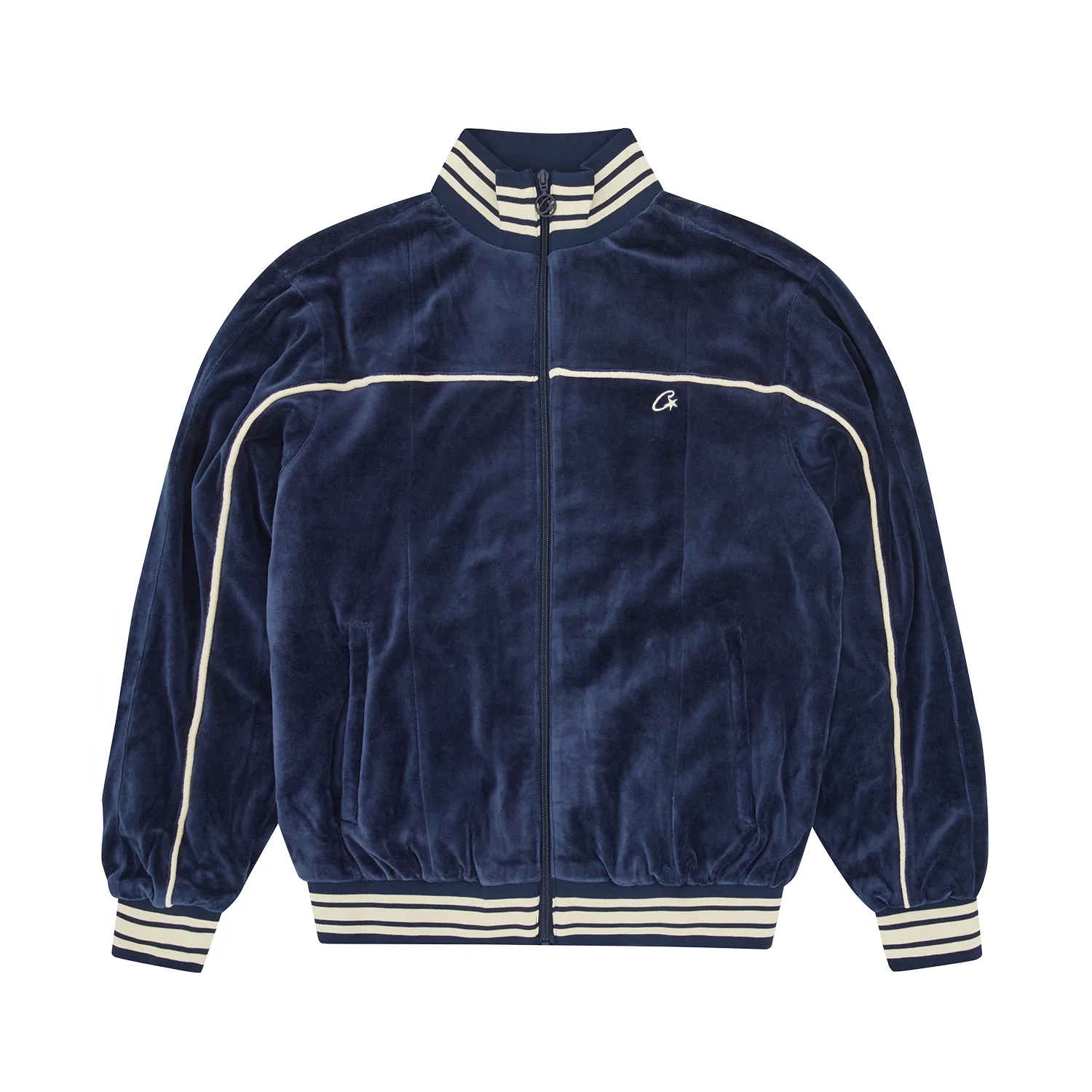 VVS UPTOWN VELOUR TRACK JACKET [NAVY]
