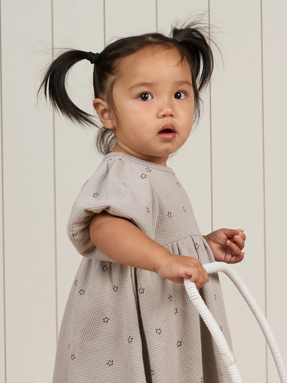 Waffle Babydoll Dress, Stars