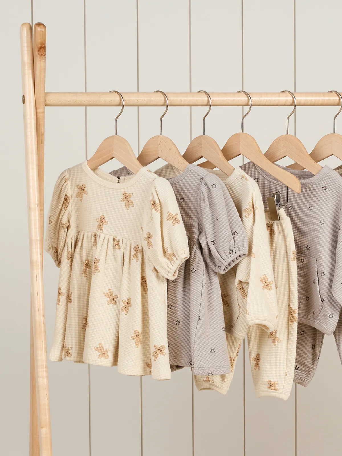 Waffle Babydoll Dress, Stars