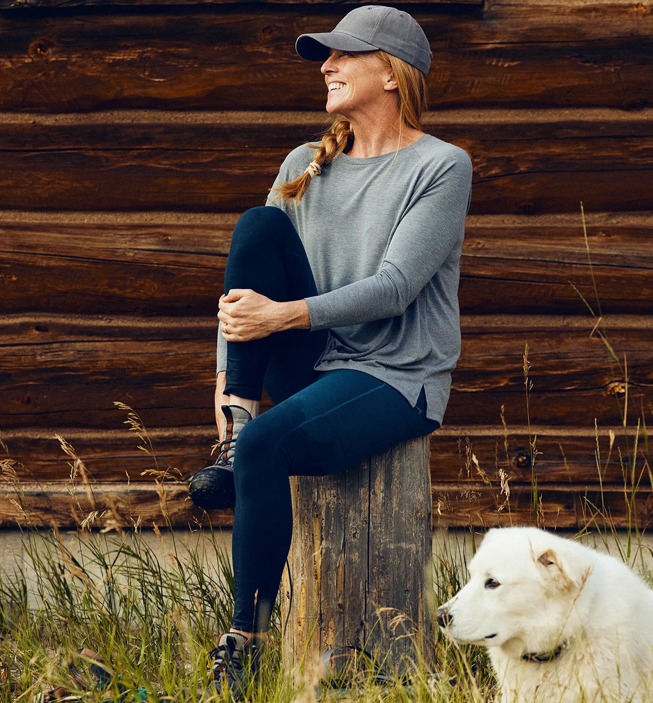 Women's Bamboo Everyday Flex Long Sleeve - Heather Navy