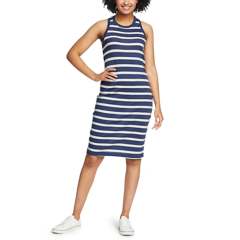 Women's Coast and Climb Rib-Knit Sleeveless Dress - Stripe