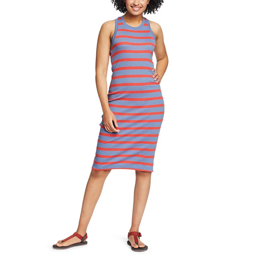 Women's Coast and Climb Rib-Knit Sleeveless Dress - Stripe