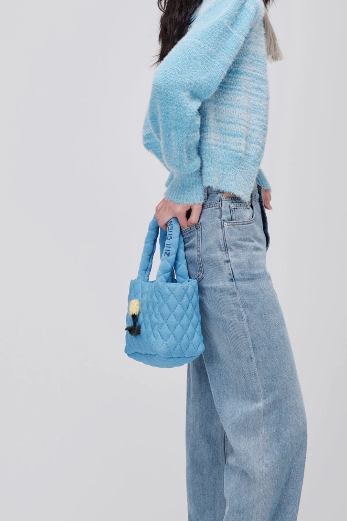 ZI II CI IEN| Blue Tulip Checked Toast Bag