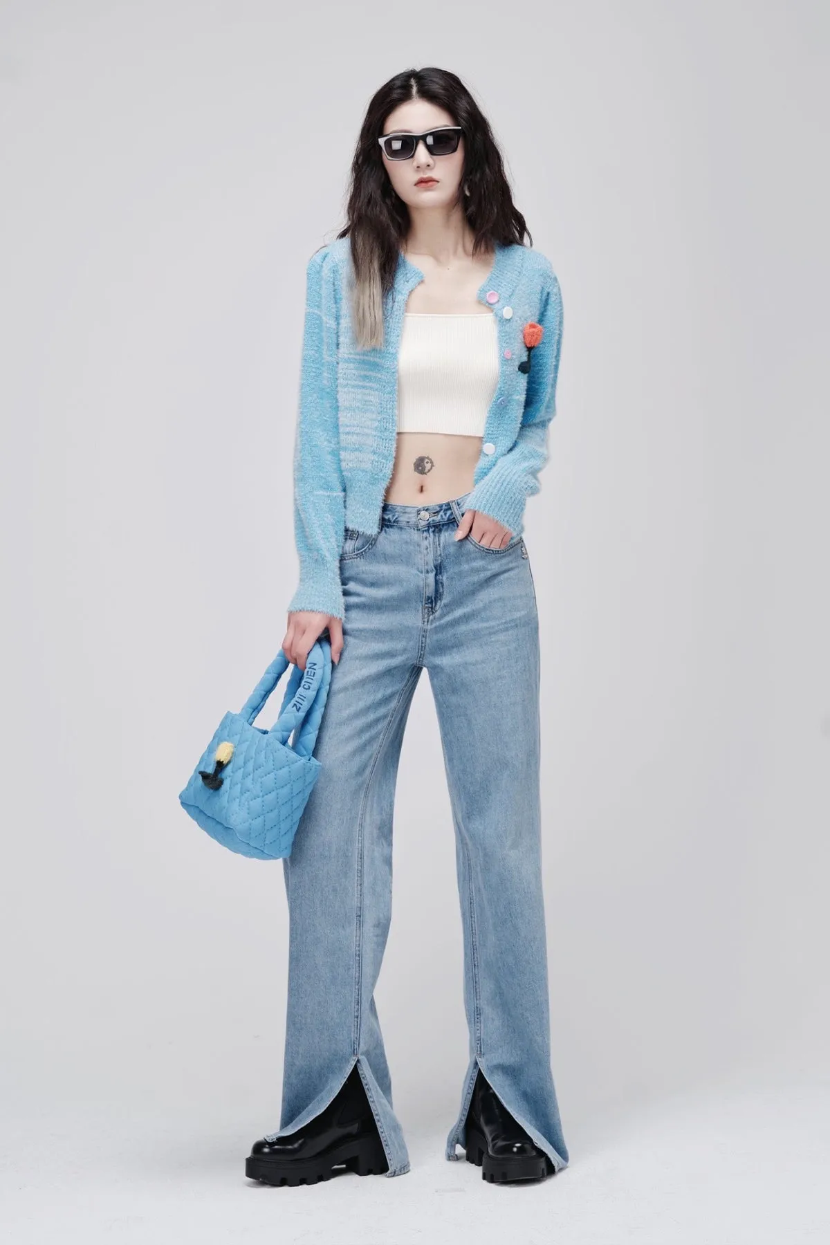 ZI II CI IEN| Blue Tulip Checked Toast Bag